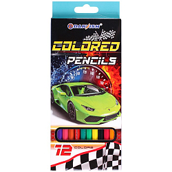 Карандаши 12цв "Darvish" "Машинка" корпус пластиковый шестигранный (набор)