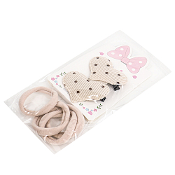 Аксессуары для волос в наборе (2 заколки-зажима+ 4резинки)