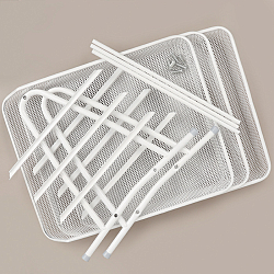 Лоток горизонтальный металлический 3 секции белый