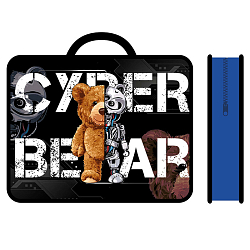 Папка детская с ручками А4 пласт. с рисунком на молнии CYBER BEAR