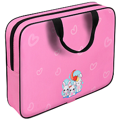 Папка детская с ручками ткань "Зайки"