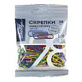 Скрепки 28мм  цветные  100шт/уп Globus (в пакете)