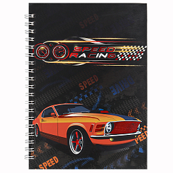Блокнот 13*18 см 48л на спирали "Speed Racing"