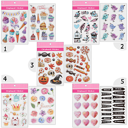 Наклейки бумажные 2шт в наборе ассорти