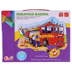 Пазл "Пожарная машина" панно 63*47см 20 деталей