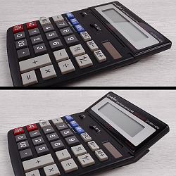 Калькулятор настольный 14 pазр.  "Darvish" двойное питание 200*150*27мм  двойная память