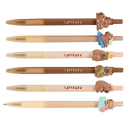 Ручка автоматическая шариковая синяя "Капибара"