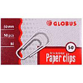 Скрепки 50мм никелированные 50шт/уп Globus