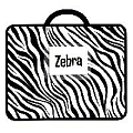 Папка детская с ручками А4 пласт. с рисунком на молнии  Zebra