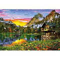 Алмазная живопись  20*30см  Дома у озера