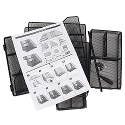 Лоток металлический 5 отделений + выдвижная полка+навесной органайзер цвет чёрный