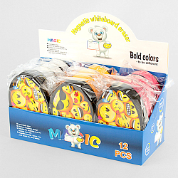 Губка-стиратель магнитная (для маркерной доски) "Смайлики"