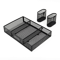 Лоток металлический 5 секций + выдвижная полка+2 навесных органайзера цвет чёрный