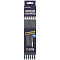 Карандаш ч/г с ластиком "Darvish" корпус черный шестигранный