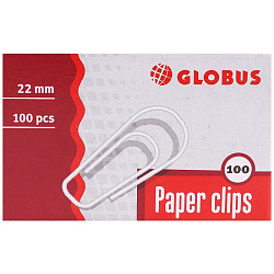 Скрепки   22мм  100шт/уп Globus