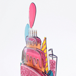 Праздничное украшение 3D "С Днём Рождения" Ассорти