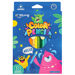 Карандаши 18цв трёхгранный корпус "Монстрики"