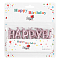 Свечи для торта "Happy birthday" цвет розовое золото
