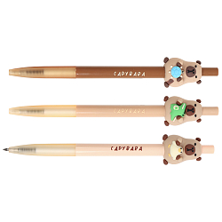 Ручка автоматическая шариковая синяя "Капибара"