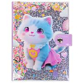Блокнот 10,5*14,8 см 80л с блестками "Очаровательная кошечка" на кнопке