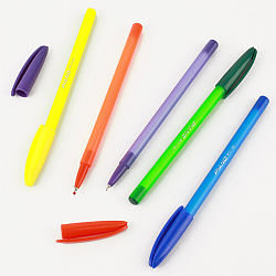 Ручка шар. синяя на масляной основе "Piano" корпус цветной матовый