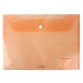 Папка-конверт на кнопке А4 150мкм оранжевая