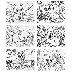 Альбом для рисования 24л + 6л раскраска "Милый котёнок" на гребне