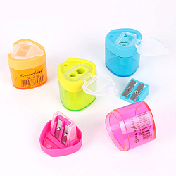 Точилка пласт. "Darvish" 2 отдел. с контейнером (треугольная)