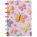 Блокнот 15,5*21см 80л на пластиковых кольцах в клетку "Бабочки"