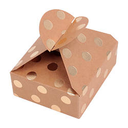Коробка подарочная 4 шт в наборе крафт золото 6*7,5*2,5 см