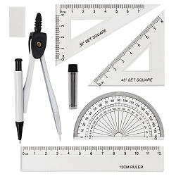 Готовальня  7 предм. циркуль с карандаш механ.+грифели+линейка+2треугольника+транспортир+ластик
