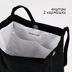 Сумка холщовая 38*34*11см черный