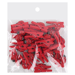 Прищепки "Божья коровка" декоративные деревянные 24 шт в наборе