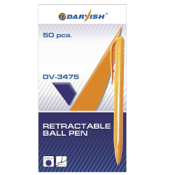 Ручка авт. син. "Darvish" корпус трёхгранный ассорти