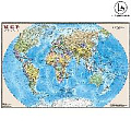 Карта мира полит. Интерактивная 1:25М (в пластик. тубусе)