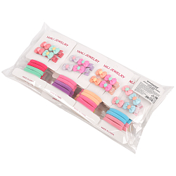 Аксессуары для волос в наборе (2 заколки-зажима+ 4резинки)