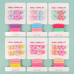 Аксессуары для волос в наборе (2 заколки-зажима+ 4резинки)