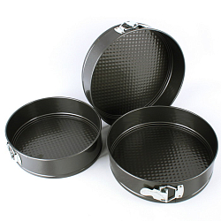 Формы для запекания разъемные круглые 3 шт. D-24,26,28см в наборе
