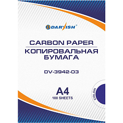 Бумага копировальная синяя  100 л/уп "Darvish"