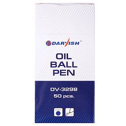 Ручка шар. синяя на масляной основе "Darvish" корпус прозрачный синий