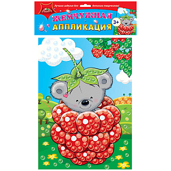 Аппликация жемчужная 22*37см "Крошка-малинка"