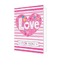 Двойная мини-открытка "Love" (валентинка)
