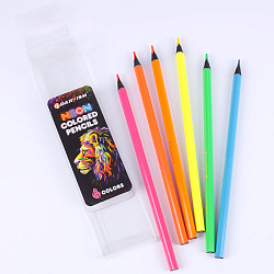 Карандаши  6цв "Darvish" неоновые корпус  трёхгранный (набор)