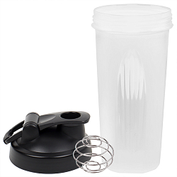 Шейкер 600мл чёрная крышка