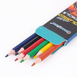 Карандаши  6цв "Darvish" "Машинка" корпус пластиковый шестигранный (набор)