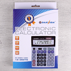 Калькулятор настольный 12 pазр.  "Darvish" двойное питание 200*150*33мм двойная память