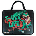 Папка детская с ручками А4 пласт. с рисунком на молнии T-Rex