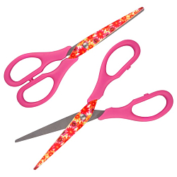 Ножницы 17см "Darvish" цветные лезвия с европодвесом