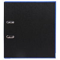 Папка-регистратор  А4 7,5 см чёрная с синей окантовкой