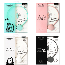 Наушники "Зверюшки" накладные проводные с микрофоном - ободок (4 вида)